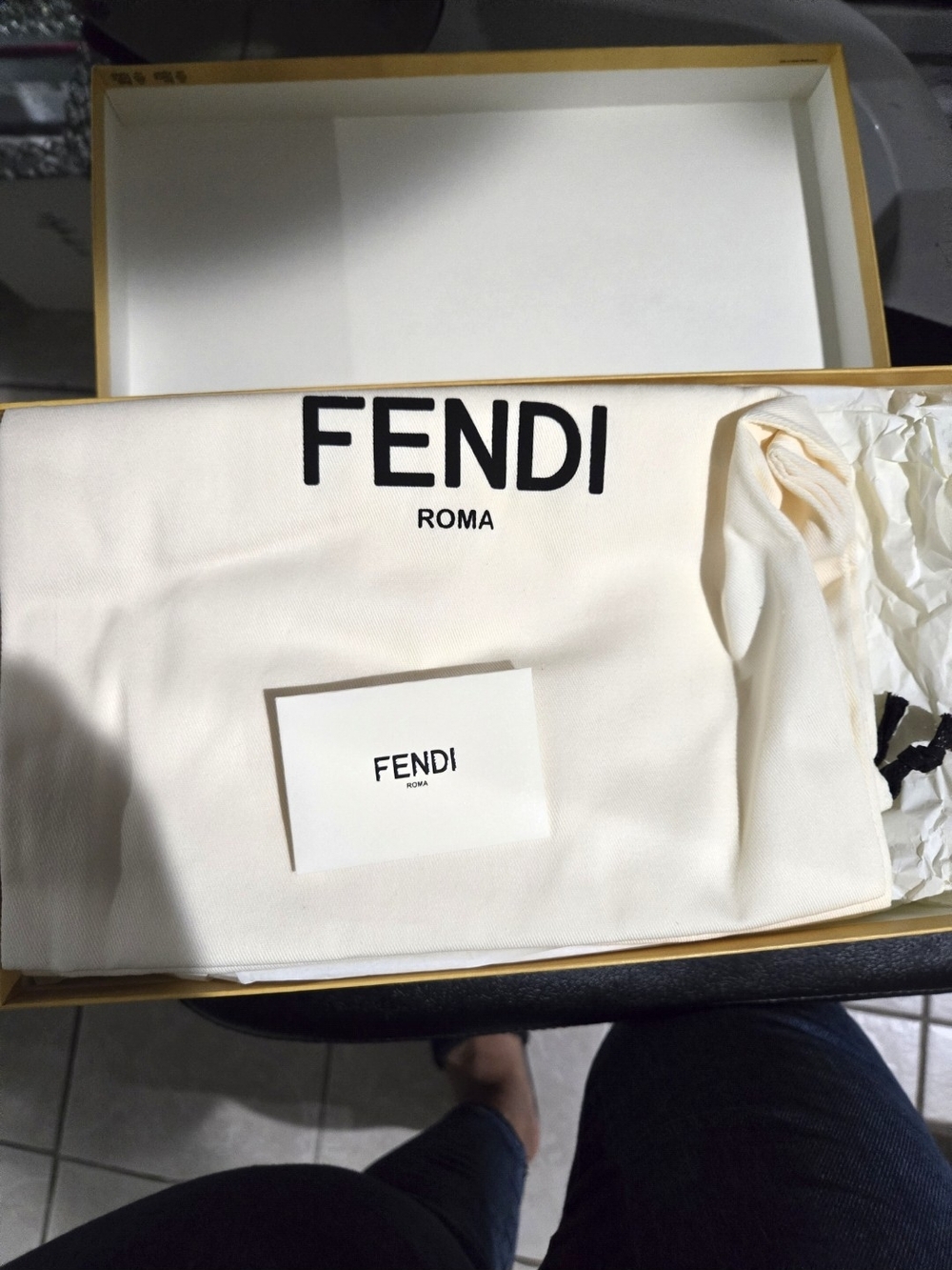 Fendi Women's Denim Blue Monogram Double-Buckle Slide Sandals - Picture 3 of 10